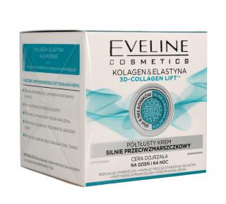 Eveline Półtłusty Krem Silnie Przeciwzmarszczkowy Kolagen I Elastyna 3d-Collagen Lift 50ml