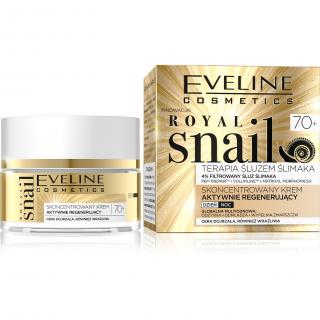 Eveline Royal Snail 70+ Skoncentrowany Krem Aktywnie Regenerujący Na Dzień I Noc 50ml