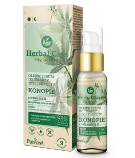 Farmona Herbal Care Olejek Serum Do Twarzy,Szyi I Dekoltu - Konopie Z Witaminą E 50ml