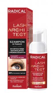 Farmona Radical Lash Architect Szampon W Piance - Do Mycia Rzęs Naturalnych I Przedłużanych 50ml