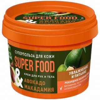 Fitocosmetic Super Food Nawilżający Krem do Rąk i Ciała Awokado 100 ml