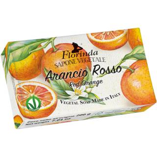 Florinda Mydło Roślinne Ręcznie Robione Kostka Perfumowane Czerwona Pomarańcza 200 g