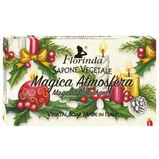 FLORINDA Xmas Seria Świąteczna Mydło w Kostce Magiczna Atmosfera Czerwona Pomarańcza 100g