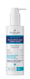 Floslek Emolient Żel do Mycia Ciała i Skóry Głowy Skóra Wrażliwa Przesuszona 175ml