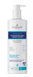 Floslek Emolient Żel do Mycia Ciała i Skóry Głowy Skóra Wrażliwa Przesuszona 400ml