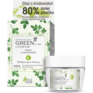 FlosLek Green For Skin Krem z Groszkiem na Noc Odżywczy 50 ml