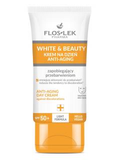 Floslek Pharma White Beauty Krem Na Dzień Anti-Aging Zapobiegający Przebarwieniom Spf50+ 50ml