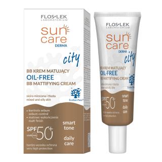 Floslek Sun Care Derma City Krem Matujący Bb do Twarzy Spf50+ do Cery Tłustej i Mieszanej 30ml