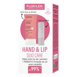 Floslek Zestaw Hand i Lip DUO Care Snail Krem do Rąk 50 ml