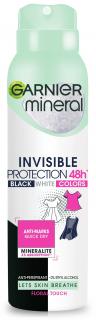 Garnier Mineral Dezodorant Spray Invisible Protection 48h Floral Touch - Black,White,Colors 150ml