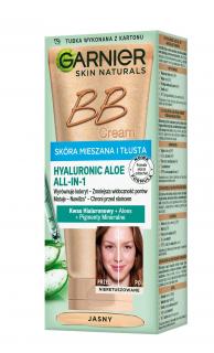 Garnier Skin Naturals Krem Tonujący Bb Hyaluronic Aloe All-In-One - Jasny - Cera Tłusta I Mieszana 50ml