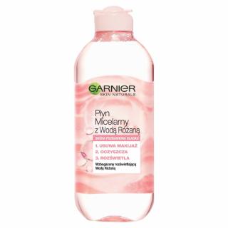 Garnier Skin Naturals Płyn Micelarny Z Wodą Różaną - Cera Pozbawiona Blasku 400ml