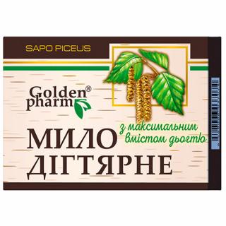 GOLDEN PHARM Mydło Smołowe w Kostce Dziegciowe Skóra Problematyczna 70 g