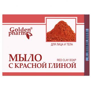 Golden Pharm Mydło w Kostce z Czerwoną Glinką Trądzik Różowaty i Rozszerzone Naczynka 70 g