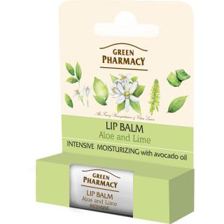 Green Pharmacy Balsam do Ust Aloes i Limonka Intensywne Nawilżenie 3,6 g