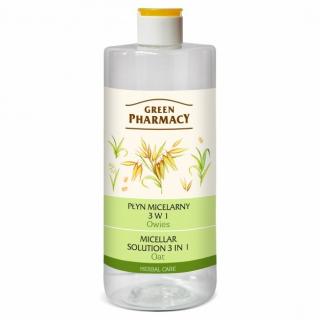 Green Pharmacy Płyn Micelarny 3w1 Z Ekstraktem Z Owsa 500ml