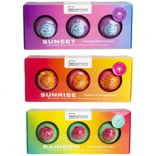 IDC Zestaw Kule Musujące do Kąpieli Owocowe Rainbow Orange Lemon 3x100g - 1op.