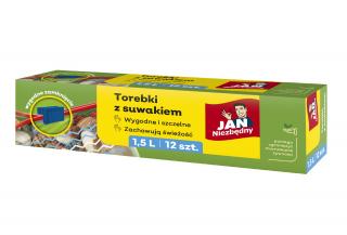 Jan Niezbędny Torebki z Suwakiem 1.5L - 12 Sztuk