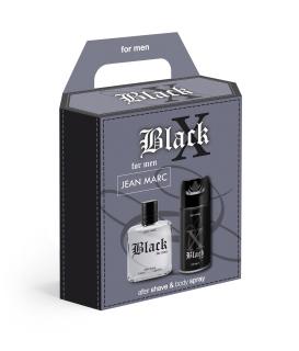 Jean Marc X Black Zestaw Męski Dezodorant 150 ml + Woda po Goleniu 100 ml