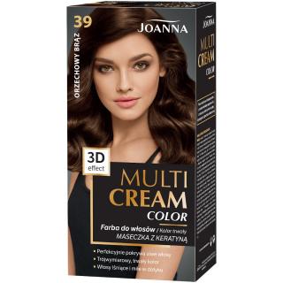 Joanna Multi Cream Color Farba do Włosów 39 Orzechowy Brąz