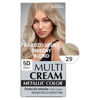 Joanna Multi Cream Metallic Color Farba do Włosów nr 29 Bardzo Jasny Śnieżny Blond