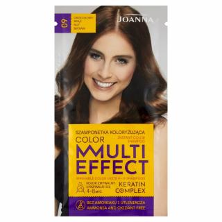 Joanna Multi Effect Color Szamponetka Koloryzująca Nr 09 Orzechowy Brąz 35g