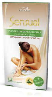 Joanna Sensual Plastry Do Depilacji Ciała Aloes 1op.(12szt)