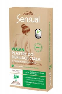 Joanna Sensual Plastry Do Depilacji Ciała Vegan - Naturalny Wosk Roślinny 1op.-12szt