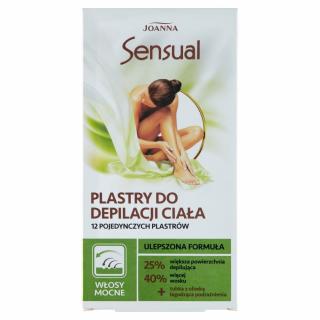 Joanna Sensual Plastry Do Depilacji Ciała - Włosy Mocne 1op.-12szt