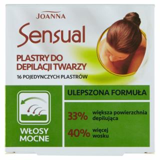 Joanna Sensual Plastry Do Depilacji Twarzy - Włosy Mocne 1op.-16szt