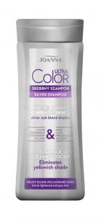 Joanna Ultra Color Srebrny Szampon Do Włosów Eliminujący Żółtawy Odcień - Srebrne I Popielate Odcienie Blond 200ml