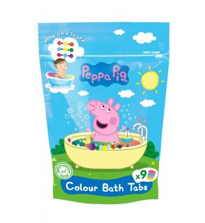 Kids Świnka Peppa Pastylki Koloryzujące do Kąpieli 9x16g