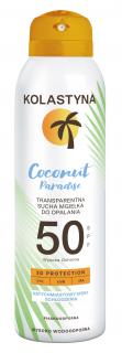 Kolastyna Transparentna Sucha Mgiełka Do Opalania - Coconut Paradise SPF50 150ml