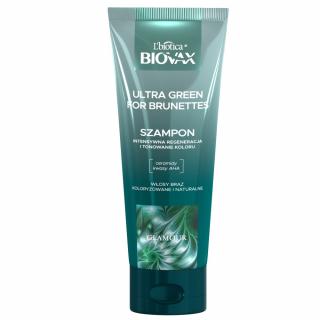 L Biotica Biovax Glamour Szampon Ultra Green For Brunettes - Do Włosów Brązowych(Naturalnych i Farbowanych) 200ml