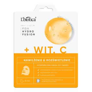 L`Biotica PGA Hydr Fusion + Witamina C Hydrożelowa Maska do Twarzy Nawilżenie i Rozświetlenie