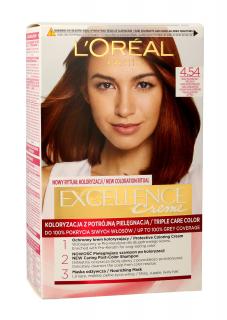 Loreal Excellence Creme Krem Koloryzujący 4.54 Brąz Mahoniowo Miedziany 1op.