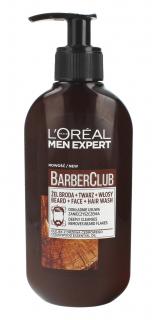 Loreal Men Expert Barber Club Żel Oczyszczający Do Brody,Włosów I Twarzy 200ml
