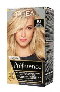 Loreal Preference Farba Do Włosów Nr 9.1 Oslo - Bardzo Jasny Popielaty Blond 1op.