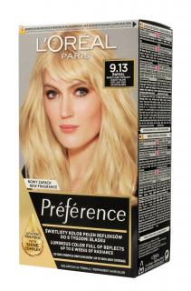 Loreal Preference Farba Do Włosów Nr 9.13 Baikal - Bardzo Jasny Popielato Złocisty Blond 1op.