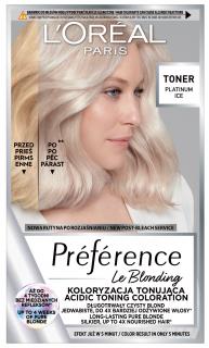 Loreal Preference Le Blonding Toner Koloryzujący do Włosów Blond - Platinum Ice 1op.