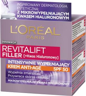 Loreal Revitalift Filler [Ha] Krem Intensywnie Wypełniający Zmarszczki Anti-Age Spf50 50ml