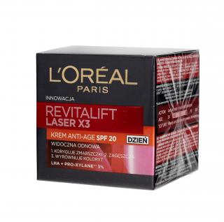 Loreal Revitalift Laser X3 Krem Przeciwzmarszczkowy Spf20 Na Dzień 50ml