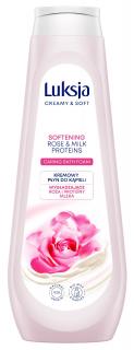 Luksja Creamy Soft Kremowy Płyn Do Kąpieli - Wygładzające Róża I Proteiny Mleka 900ml