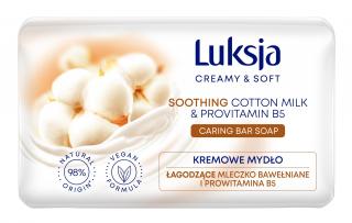 Luksja Creamy Soft Łagodzące Kremowe Mydło W Kostce Mleczko Bawełniane Prowitamina B5 90g