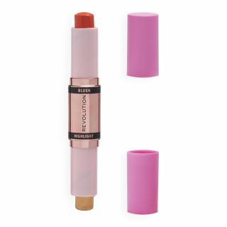 Makeup Revolution Blush Highlight Stick Róż I Rozświetlacz W Sztyfcie - Coral Dew 4.3g