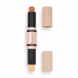 Makeup Revolution Fast Base Contour Stick Dwustronny Sztyft Konturujący Do Twarzy - Medium 1szt