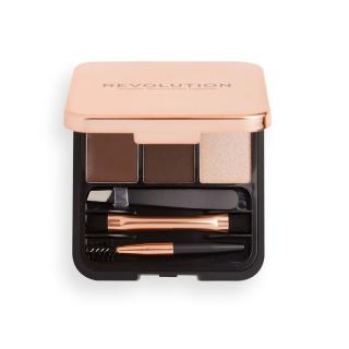 Makeup Revolution Zestaw Do Modelowania Brwi Brow Sculpt Kit Dark Brown