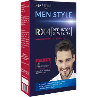 MARION MEN STYLE 4 Stopniowy Reduktor Siwizny dla Mężczyzn Brunet 4 x 15 ml/op