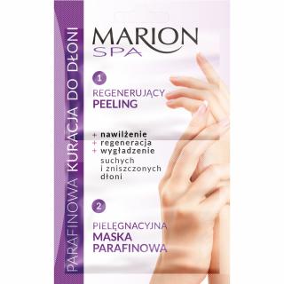 Marion Parafinowa Kuracja do Dłoni Regenerujący Peeling + Pielęgnacyjna Maska Parafinowa 6 ml