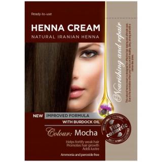 Naturalna Kremowa Henna Irańska Mokka 50 ml Olejek Łopianowy Regeneracja